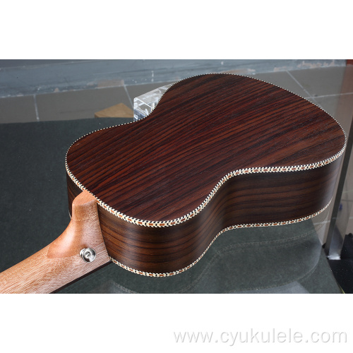 High-end custom fish wood pattern ukulele